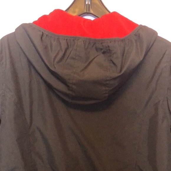 CHAMPION REVERSIBLE BLACK/RED FLEECE & NYLON HOODIE/JACKET • sz M - Picture 14 of 17